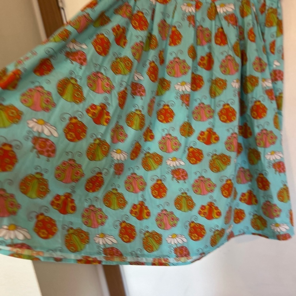 NWT ModCloth Novelty Ladybug and Daisy Print Swing Skirt Size 18 - Picture 2 of 12